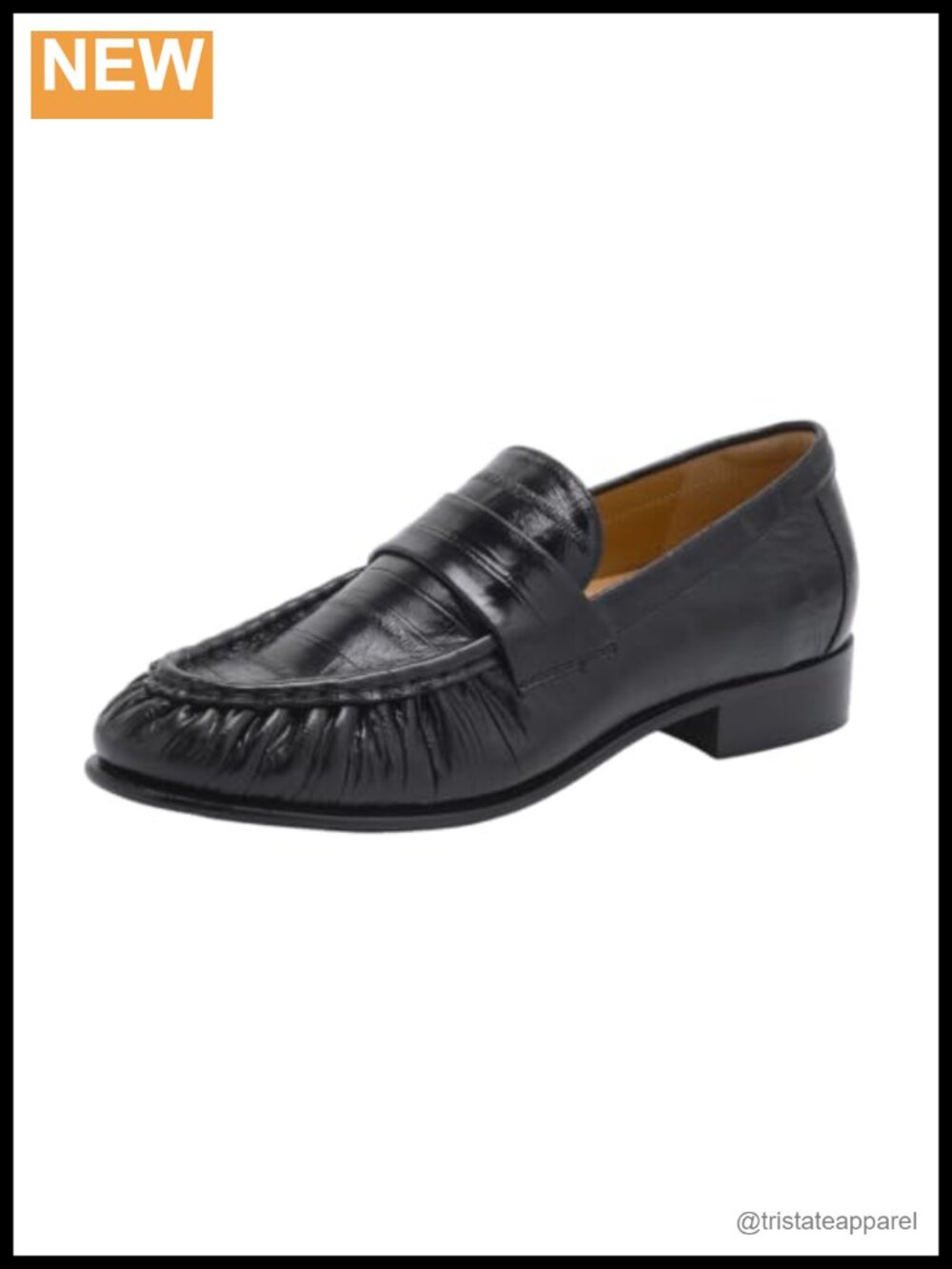 Women's Full-Grain Leather Penny Loafers Slip-On Dressy Shoes